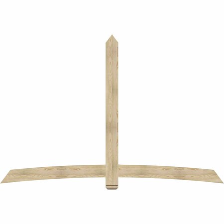 Ekena Millwork Bellingham Rough Sawn Timber Gable Bracket, Douglas Fir, 108"W x 72"H x 2"D x 6"F, 16/12 Pitch GBW108X72X0206BEL00RDF